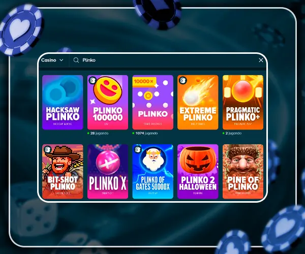 Buscar el juego Plinko.