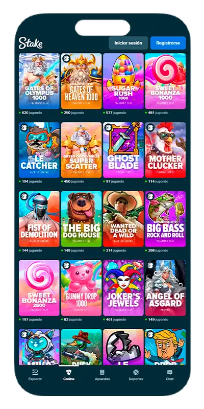 Juegos en la aplicación.