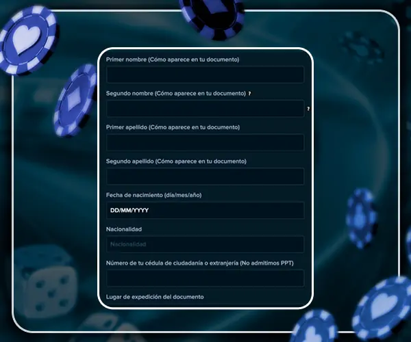 Datos personales del usuario.