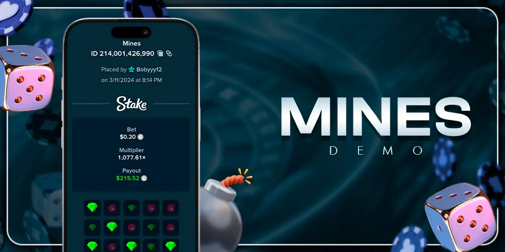 Juego de demostración de Mines.